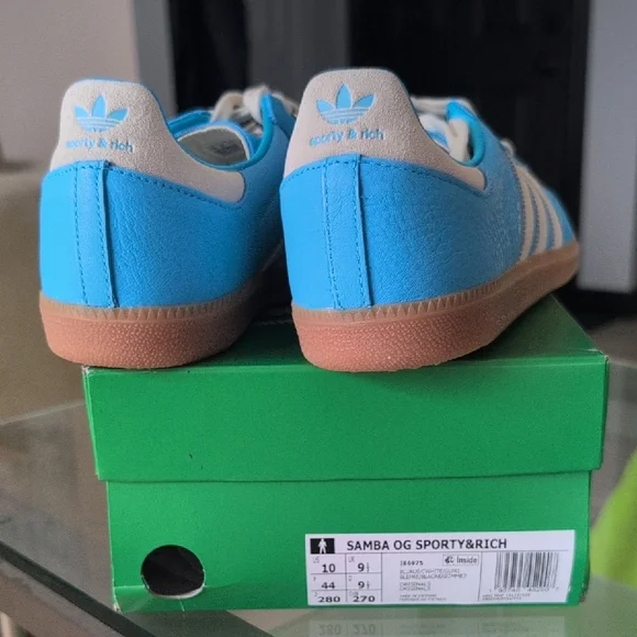 Adidas Samba OG Sporty & Rich Bright Pastel Blue Men's Sneakers US 10 - Picture 9 of 11